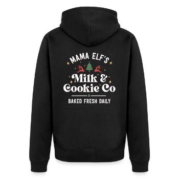 Mama Lebkuchen Cookie Family Christmas Baking - Unisex Premium Bio Zip Hoodie - Schwarz - Hinten - Nico (187cm)