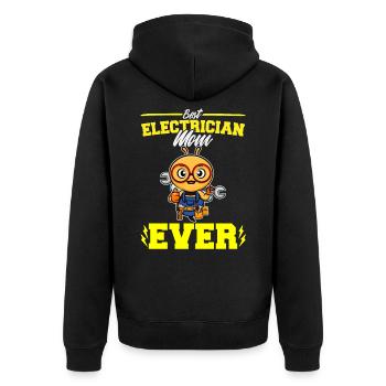 Best Electrician Mom Ever Electronic Technician - Unisex Premium Bio Zip Hoodie - Schwarz - Hinten - Nico (187cm)