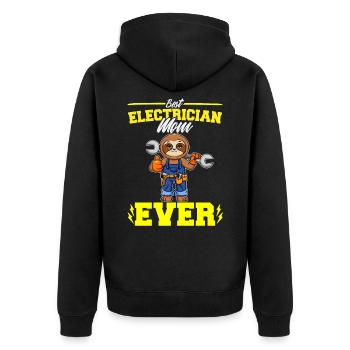 Best Electrician Mom Ever Electronic Technician - Unisex Premium Bio Zip Hoodie - Schwarz - Hinten - Nico (187cm)