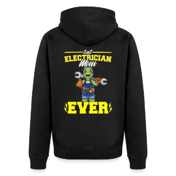 Best Electrician Mom Ever Electronic Technician - Unisex Premium Organic Zip Hoodie - black - Back - Nico (187cm)