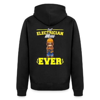 Best Electrician Mom Ever Electronic Technician - Unisex Premium Organic Zip Hoodie - black - Back - Nico (187cm)