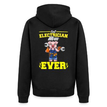 Best Electrician Mom Ever Electronic Technician - Unisex Premium Organic Zip Hoodie - black - Back - Nico (187cm)