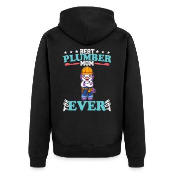 Meilleure maman plombier de tous les temps Artisanat de technicien en plomberie - Veste à capuche bio Premium Unisexe - noir - Dos - Nico (187cm)