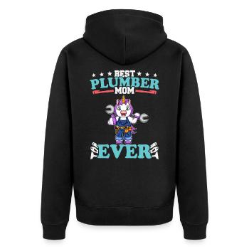 Meilleure maman plombier de tous les temps Artisanat de technicien en plomberie - Veste à capuche bio Premium Unisexe - noir - Dos - Nico (187cm)