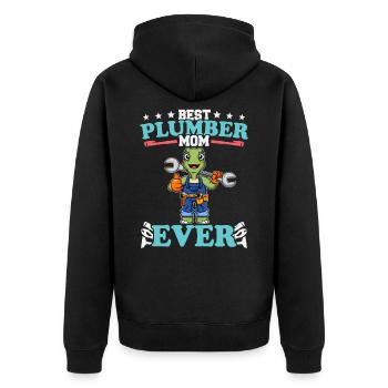 Meilleure maman plombier de tous les temps Artisanat de technicien en plomberie - Veste à capuche bio Premium Unisexe - noir - Dos - Nico (187cm)