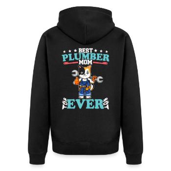Meilleure maman plombier de tous les temps Artisanat de technicien en plomberie - Veste à capuche bio Premium Unisexe - noir - Dos - Nico (187cm)