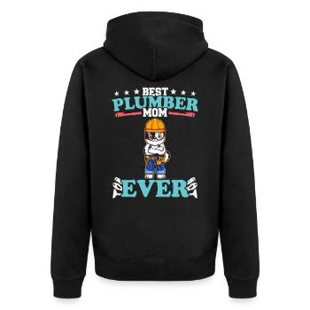 Meilleure maman plombier de tous les temps Artisanat de technicien en plomberie - Veste à capuche bio Premium Unisexe - noir - Dos - Nico (187cm)