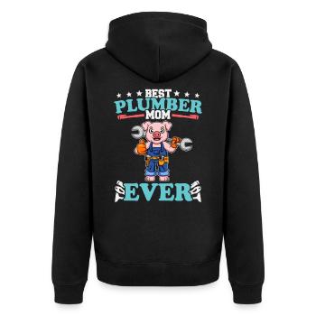 Meilleure maman plombier de tous les temps Artisanat de technicien en plomberie - Veste à capuche bio Premium Unisexe - noir - Dos - Nico (187cm)