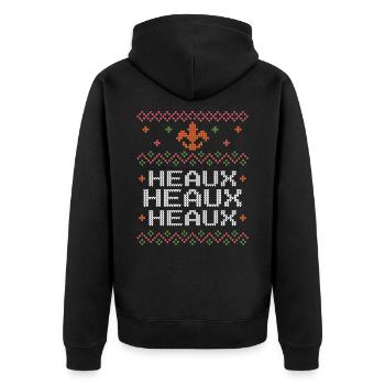 Hässliche Cajun Weihnachten Weihnachten New Orleans Southern - Unisex Premium Bio Zip Hoodie - Schwarz - Hinten - Nico (187cm)