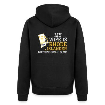 Rien ne me fait peur Rhode Islander Mme Rhode - Veste à capuche bio Premium Unisexe - noir - Dos - Nico (187cm)
