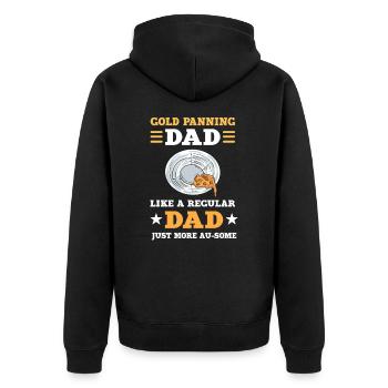 Papa orpaillage comme un papa ordinaire Orpaillage - Veste à capuche bio Premium Unisexe - noir - Dos - Nico (187cm)
