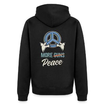 Paix Paix Signe Doves Anti Armes - Veste à capuche bio Premium Unisexe - noir - Dos - Nico (187cm)