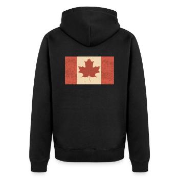 Drapeau du Canada Fierté de la nationalité canadienne - Veste à capuche bio Premium Unisexe - noir - Dos - Nico (187cm)