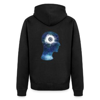 spirituel Espace Cosmos Illumination - Veste à capuche bio Premium Unisexe - noir - Dos - Nico (187cm)