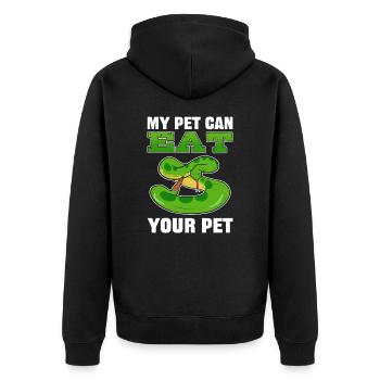 Mon animal peut manger votre animal de compagnie Reptile Propriétaire Snake - Veste à capuche bio Premium Unisexe - noir - Dos - Nico (187cm)