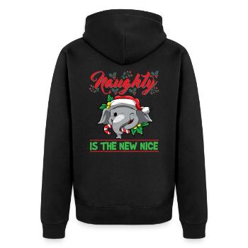 Coquin est le nouveau Noël de Noël Nice - Veste à capuche bio Premium Unisexe - noir - Dos - Nico (187cm)