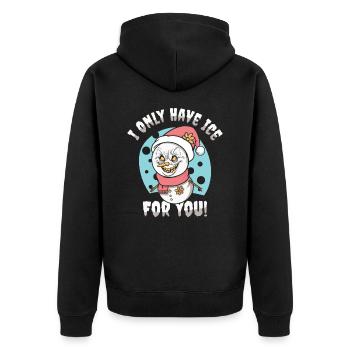 Halloween Scary Christmas Horror Fan Scary Snowman - Unisex Premium Organic Zip Hoodie - black - Back - Nico (187cm)