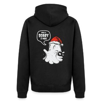 Effrayant Halloween Mignon Noël - Veste à capuche bio Premium Unisexe - noir - Dos - Nico (187cm)
