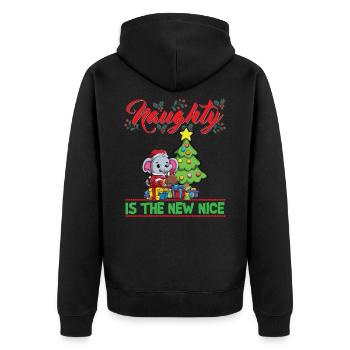 Coquin est le nouveau Noël de Noël Nice - Veste à capuche bio Premium Unisexe - noir - Dos - Nico (187cm)