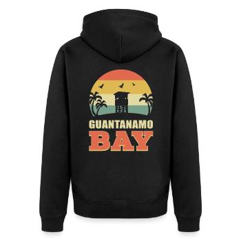 Guantanamo Bay Guantanamo Bay Gtmo Gitmo Nsgb Ma - Veste à capuche bio Premium Unisexe - noir - Dos - Nico (187cm)