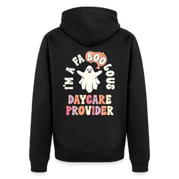 Faboolous Garderie Provider Halloween Nanny Child - Veste à capuche bio Premium Unisexe - noir - Dos - Nico (187cm)