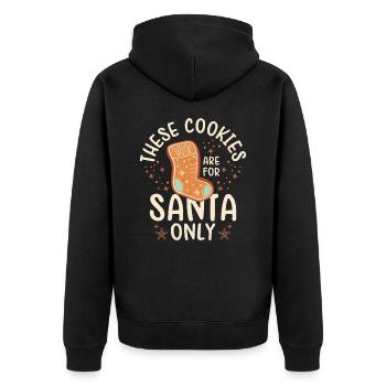 Weihnachten Plätzchen Urlaub Backen Foodie Dessert - Unisex Premium Bio Zip Hoodie - Schwarz - Hinten - Nico (187cm)