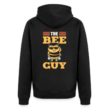 Imker Imkerei Biene Honigwabe Bienenvolk Bienen Na - Unisex Premium Bio Zip Hoodie - Schwarz - Hinten - Nico (187cm)