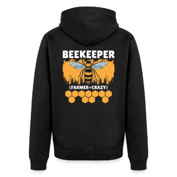 Apiculteur Apiculture Abeille Bien-être animal Abeille Chuchoteur - Veste à capuche bio Premium Unisexe - noir - Dos - Nico (187cm)