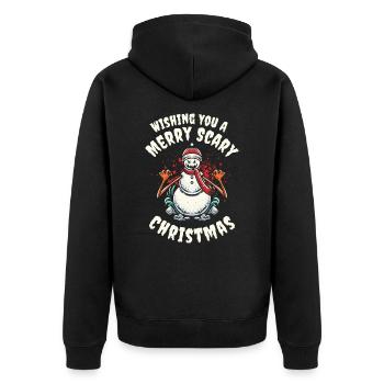 Joyeux Noël Halloween - Veste à capuche bio Premium Unisexe - noir - Dos - Nico (187cm)