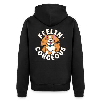 Corgi Chien Corgis Gallois-Corgi Animaux Sweet-Corgi We - Veste à capuche bio Premium Unisexe - noir - Dos - Nico (187cm)