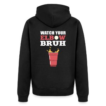 Beer Pong Beer Party Alcohol Celebrate Paddle Game P - Veste à capuche bio Premium Unisexe - noir - Dos - Nico (187cm)