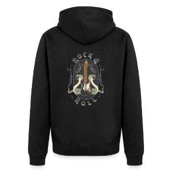 Rock & Roll Guitare électrique Serpents Rocker Musiciens - Veste à capuche bio Premium Unisexe - noir - Dos - Nico (187cm)