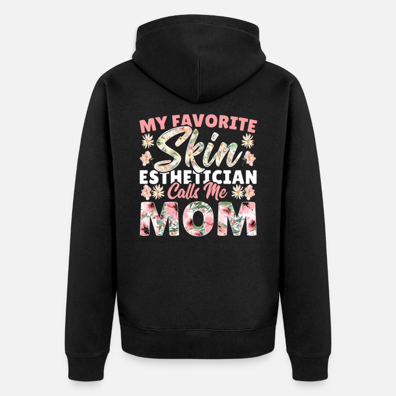 Esthéticienne Esthétique Cosmétiques Cils Microb - Veste à capuche bio Premium Unisexe - noir