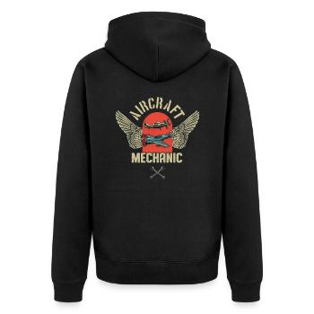 Mécanicien aéronautique Aviation Mécanicien de vol Aéronefs - Veste à capuche bio Premium Unisexe - noir - Dos - Nico (187cm)