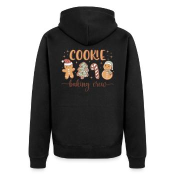 Weihnachtsplätzchen Backen Crew Lustige Lebkuchen - Unisex Premium Bio Zip Hoodie - Schwarz - Hinten - Nico (187cm)