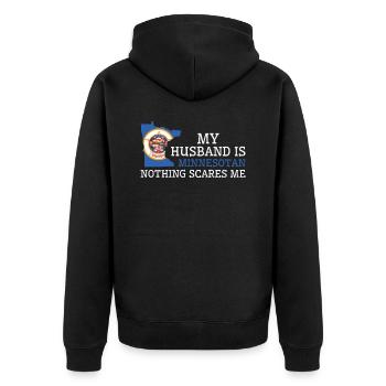 Titre à écouter : Nichts macht mir Angst - Veste à capuche bio Premium Unisexe - noir - Dos - Nico (187cm)