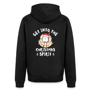 Noël mignon fantôme Halloween - Veste à capuche bio Premium Unisexe - noir - Dos - Nico (187cm)