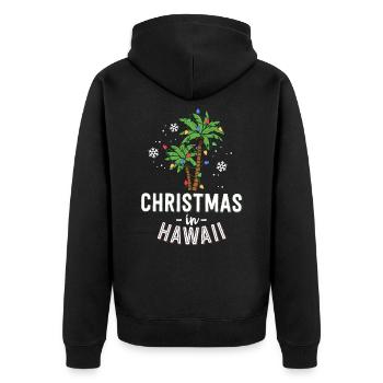 Weihnachten in Hawaii Deck Die Palmen Familie - Unisex Premium Bio Zip Hoodie - Schwarz - Hinten - Nico (187cm)