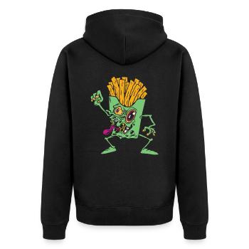 Halloween Zombie Fries Monster Zombie Fan Snack - Veste à capuche bio Premium Unisexe - noir - Dos - Nico (187cm)