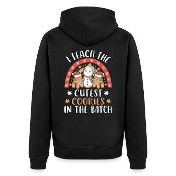 J’enseigne les biscuits les plus mignons festifs drôles - Veste à capuche bio Premium Unisexe - noir - Dos - Nico (187cm)