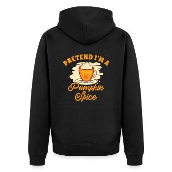 Pumpkin Spice Latte Halloween Costume Café Lover - Veste à capuche bio Premium Unisexe - noir - Dos - Nico (187cm)
