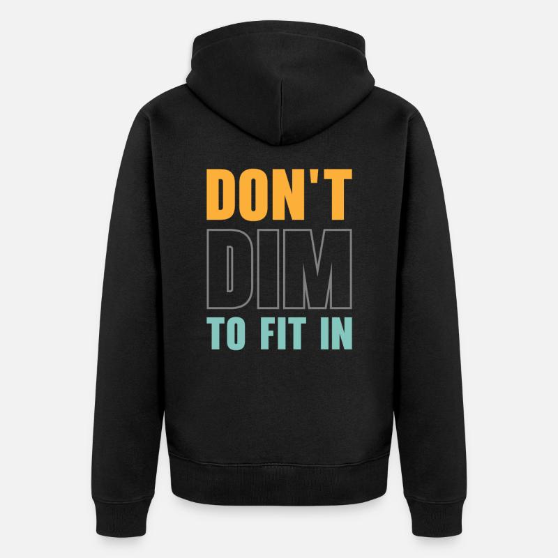 Inspirer un penseur positif - Veste à capuche bio Premium Unisexe - noir