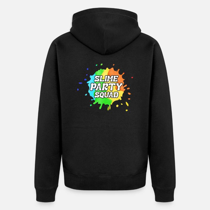 Slime Rainbow Magic Drop Splash - Veste à capuche bio Premium Unisexe - noir