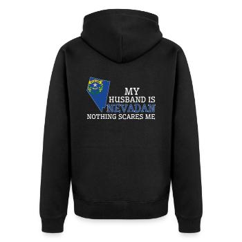 Rien ne me fait peur Nevadan Mari Nevada - Veste à capuche bio Premium Unisexe - noir - Dos - Nico (187cm)