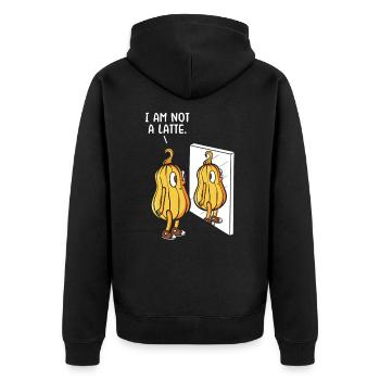 Pumpkin Latte Lover Café Pumpkin Spice Latte - Veste à capuche bio Premium Unisexe - noir - Dos - Nico (187cm)