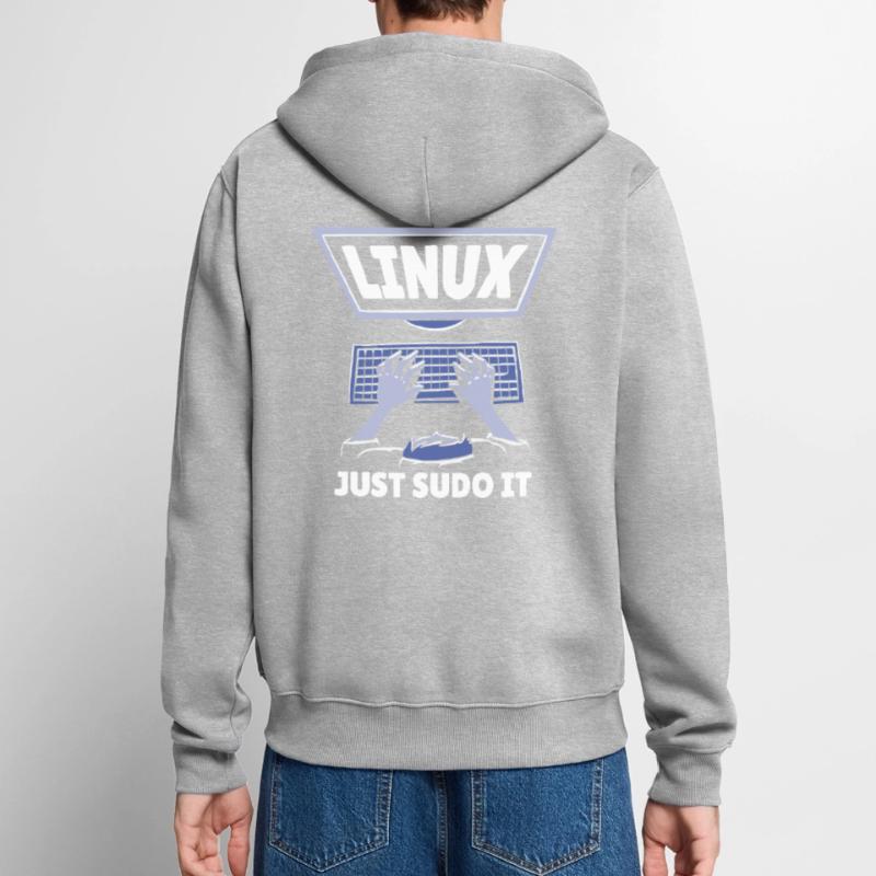 Logiciel Linux Programme de programmation Open Source Veste à capuche bio Premium Unisexe