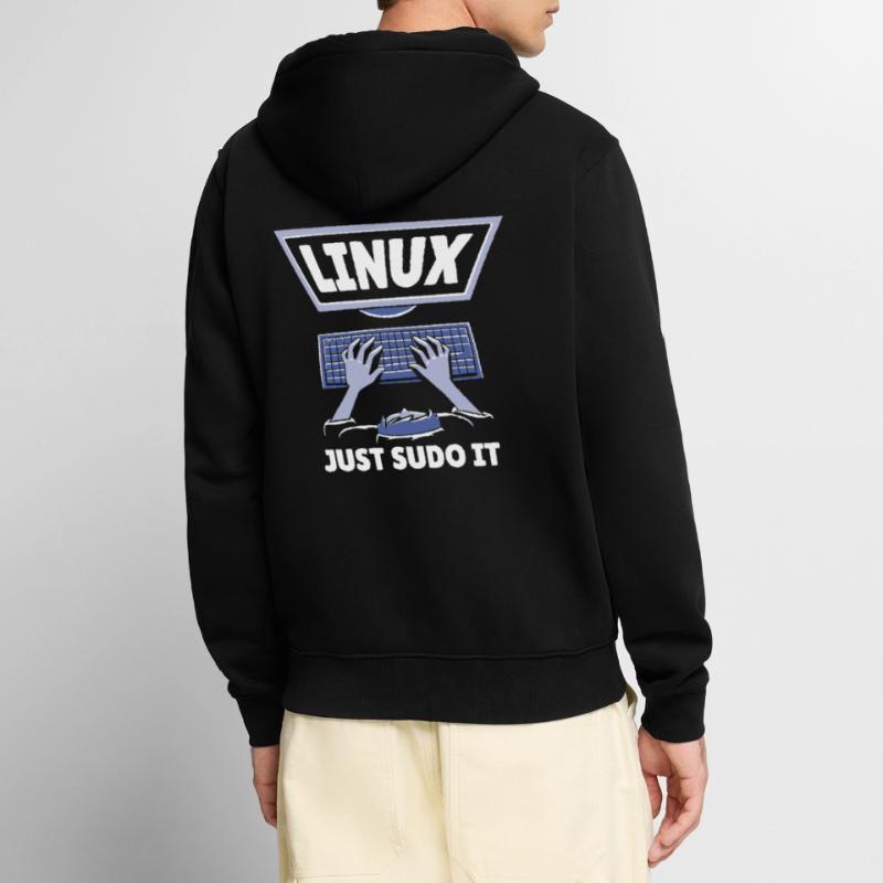 Linux Just Sudo It Linux Computer Programmer Unisex Premium Organic Zip Hoodie