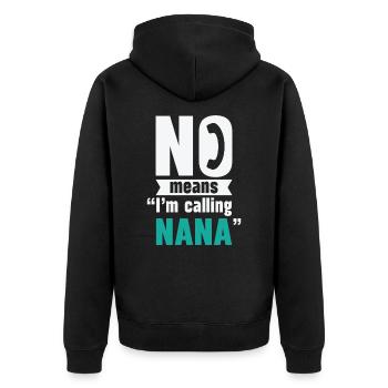 Grandparents Day Grandma Spoiling Favorite - Unisex Premium Organic Zip Hoodie - black - Back - Nico (187cm)