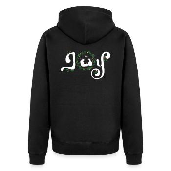 Freude Geburt Christi Jesus Krippe Christian - Unisex Premium Bio Zip Hoodie - Schwarz - Hinten - Nico (187cm)