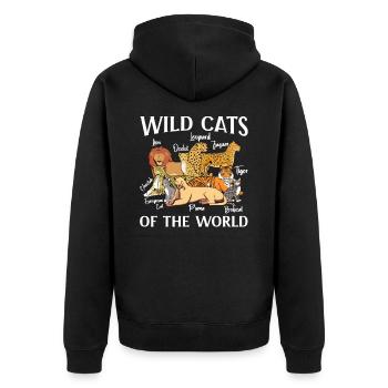 Die Haie der Welt - Unisex Premium Bio Zip Hoodie - Schwarz - Hinten - Nico (187cm)